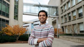 “I feel supported and encouraged by everybody here and there’s not a barrier to me asking for help,” MIT senior Tarun Kamath says.Photo: Ian MacLellan