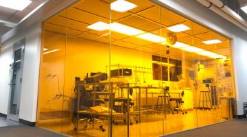 Canan Dagdeviren, an assistant professor at the MIT Media Lab, has implemented lean management principles in her cleanroom lab space, also called “YellowBox.”Credit: David Sadat
