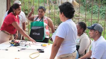 MIT D-Lab collaborates with artisanal and small-scale gold miners in Colombia. The program has pivoted to assess the impact of Covid-19 on the community and provide virtual workshops to address identified needs. Pictured is a D-Lab Creative Capacit...