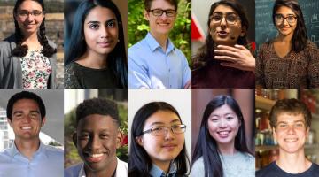 2020 MIT Fulbright scholars include Sandra Walter, Srimayi Tenali, William Pinney, Talia Khan, Anshula Gandhi, Booker Schelhaas, Christien Williams, Ivy Li, Kedi Hu, and Max Kessler.