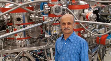 MIT Senior Research Scientist Jagadeesh Moodera and his group use a molecular beam epitaxy system to precisely control the fabrication of ultrathin quantum material combination layer structures. Studying the interfaces between such materials coul...