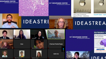 IdeaStream 2020 featured presentations from 19 research projects across MIT, as well as QandA sessions with speakers via Zoom.Image: Shirley Goh/Deshpande Center for Technological Innovation