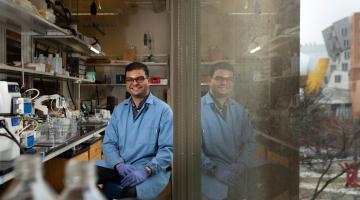Supratim Das is determined to demystify lithium-ion batteries, by first understanding their flaws.Photo: Lillie Paquette/School of Engineering