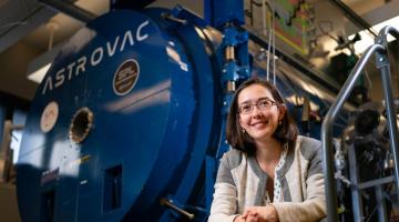 Carmen Guerra-Garcia, an assistant professor of aeronautics and astronautics at MIT, is the lead author of a new study analyzing the effect of wind on underground corona discharges.Image: Lillie Paquette, MIT School of Engineering