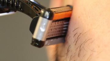 Engineers at MIT have studied the simple act of shaving up close, observing how a razor blade can be damaged as it cuts human hair — a material that is 50 times softer than the blade itself.Credit: Mary Elizabeth Wagner