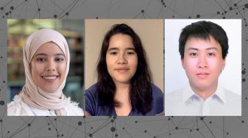 MIT undergraduates Aljazzy Alahmadi, Andrea Garcia, and Quynh Nguyen were able to continue research opportunities made possible by nuclear science and engineering faculty.Photos courtesy of the students.