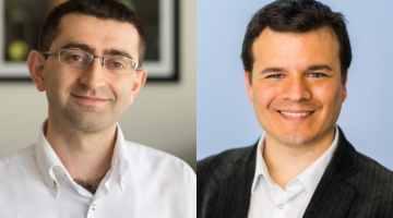 Nuh Gedik (left) and Pablo Jarillo-Herrero will each receive a five-year, $1.6 million unrestricted grant to support their research in quantum materials. Photo: MIT Department of Physics