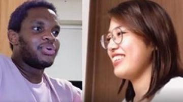 Rising MIT junior Mojolaoluwa Oke and his Tokyo Tech language partner, Kano Kajie, discuss differences between the United States and Japan.